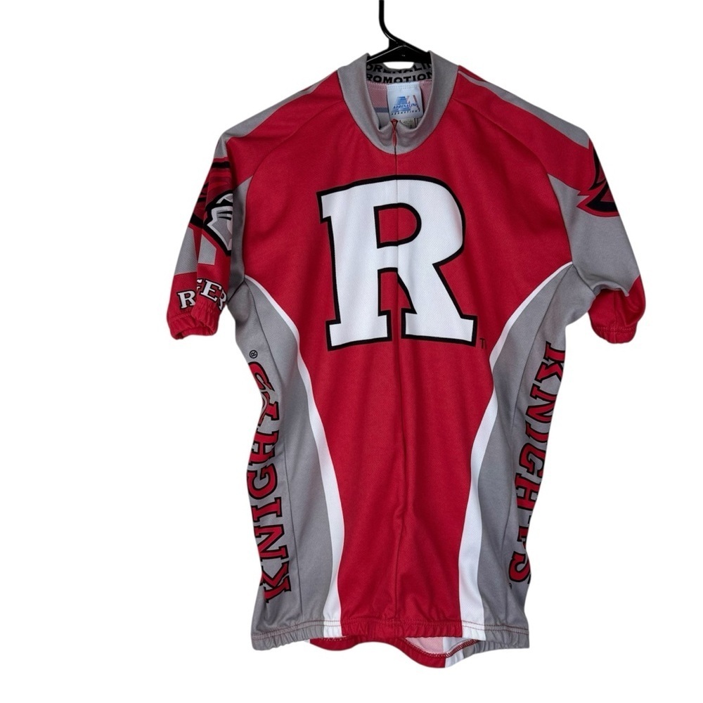 Adrenaline Men’s‎ Red and Gray Cycling Jersey with 'R' Logo Size M